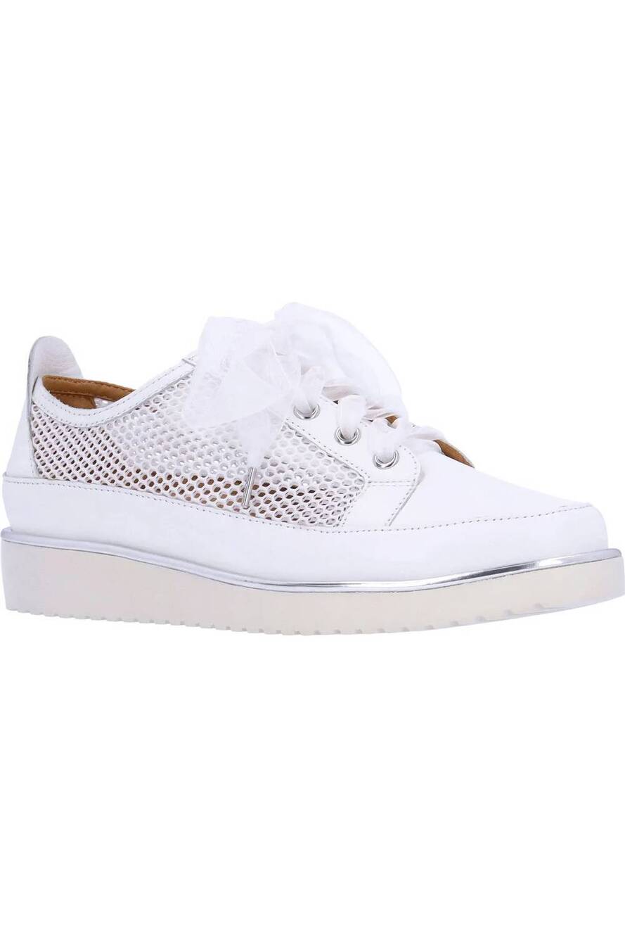 NEW L'AMOUR DES PIEDS women's zafira lightweight sneakers in white kidskin/ mesh